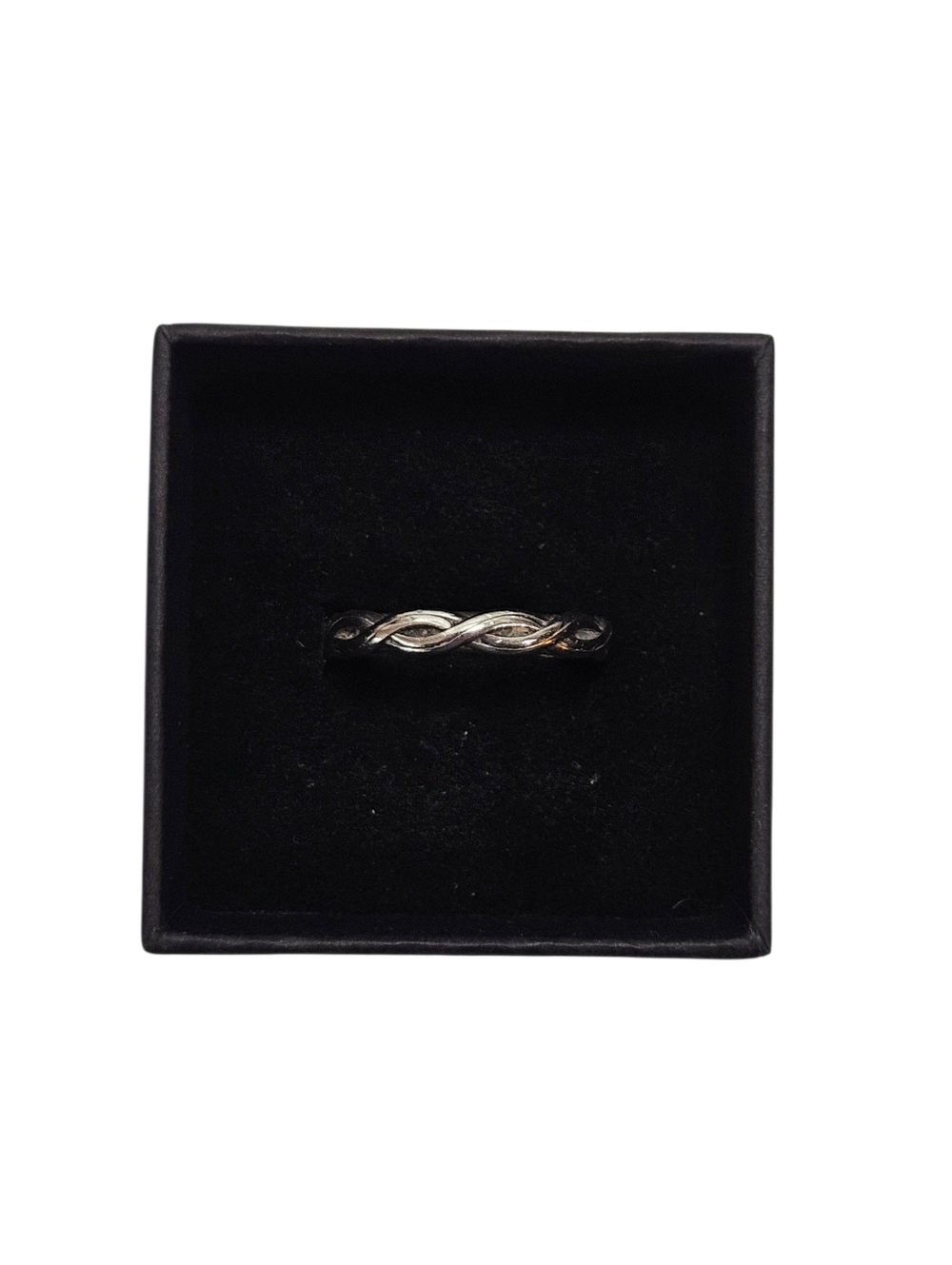 Pandora Sterling Silver Braided Twist Ring Size 56